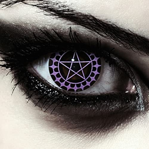 DESIGNLENSES, farbige Tageslinsen Kontaktlinsen, ohne Sehstärke für Halloween Kostüm als Zombie, Karneval, Fasching & Anime Cosplay - 2 Stück (1 Paar) Augenlinsen (Ciel, 14.00, 0.00)
