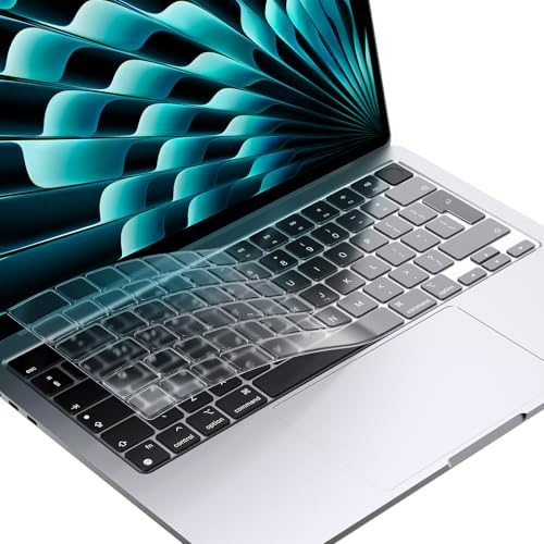 EooCoo Tastaturschutz Kompatibel mit MacBook Neo 2026,EU-Layout Mac Laptop | Kompatibel für MacBook Air M5-M2 13,6/15 Zoll 2026-2022, MacBook Pro M5-M1 Pro Max 14/16 Zoll 2026-2021,Ultradünne TPU Klar