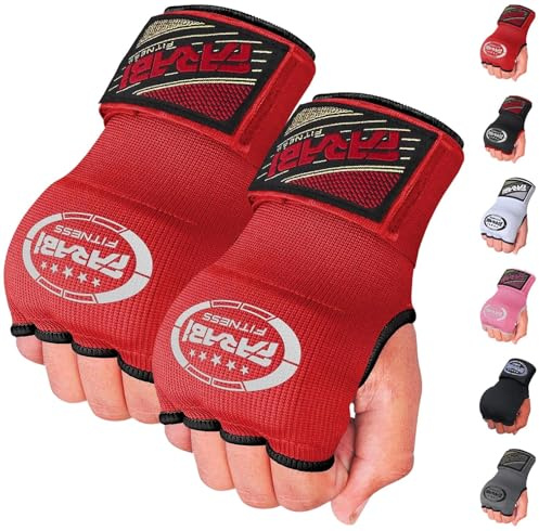 Farabi Sports Innenhandwickel für Kinder innenhandschuhe Boxen Box Bandagen männer & Frauen Bandagen Boxen MMA Muay Thai Training boxbandagen (Rot)