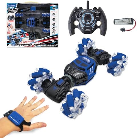 Lexibook, Extreme Crosslander, ferngesteuertes Offroad-Auto, bis zu 12km/h, Lichteffekte, inkl. Fernbedienung & Armband zur Gestensteuerung, Musik, wiederaufladbar, RC50