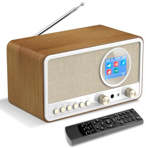 Wholede DAB+/FM Radio mit Bluetooth, Digital Radio Küchenradio DAB Plus Radio mit Fernbedienung Küchenradio Radiowecker mit Sleeptimer Alarm Snooze - USB/Aux-In, Schwarz
