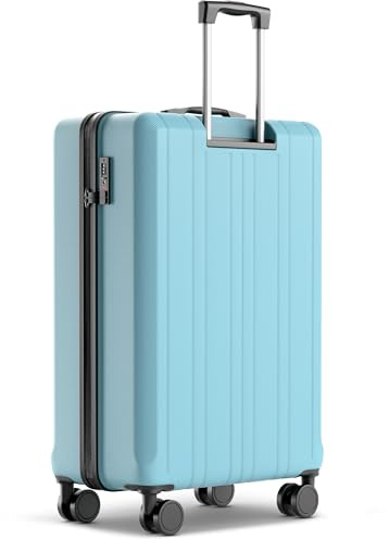 Wertes Koffer Groß 77cm - 100L - TSA Schloss Hartschalen Koffer mit Doppelrollen, Reisekoffer & Trolleys, Reisekoffer mit Rollen
