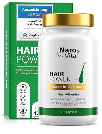 Haar Vitamine Haarausfall - 120 Kapseln I Hochdosiert mit Biotin, Zink, Selen, OPC, Hirse-Extrakt (reich an Silizium und Kieselerde) ohne chemische Haarwuchsmittel I Haarvitamine für Haar- & Bartwuchs