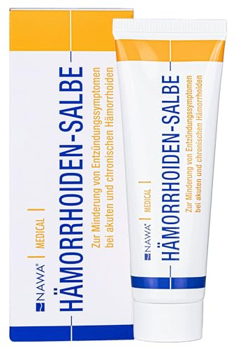 NAWA Hämorrhoiden-Salbe - kühlt, pflegt & beruhigt - Lindert Juckreiz & Brennen - Mindert Schmerzen - Fördert Wundheilung & beugt Infektionen vor - zur Anwendung bei Hämorrhoiden & Analfissuren 30g