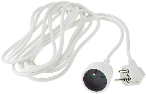 PremiumCord Verlängerungskabel 230V 3m mit Kindersicherung,ppe1-03, Stromkabel, Netzkabel, Schuko-Verlängerung, Buchse auf Stecker Typ F,3 m Farbe Weiß
