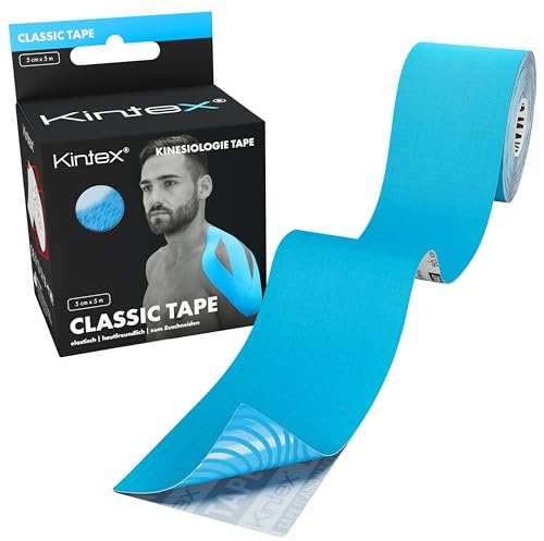 Kintex Kinesiologie Tape Classic 5 cm x 5 m - Sport & Therapie | Wasserfest, elastisch und hautfreundlich – ideal für Sport, Physiotherapie, Muskel-, Faszien-, Gelenk- und Lymphanwendungen