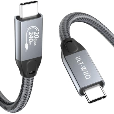 USB C Kabel auf USB C 20Gbps 100W 240W, USB C 3.2 Gen2x2 Datenkabel, PD 3.1 PPS eMarker Schnelllade, 5K60Hz 4K144Hz 2K240Hz USBC Videoübertragung für Laptop, Handy, USBC Hub, Tablet, SSD, Monitor (1m)