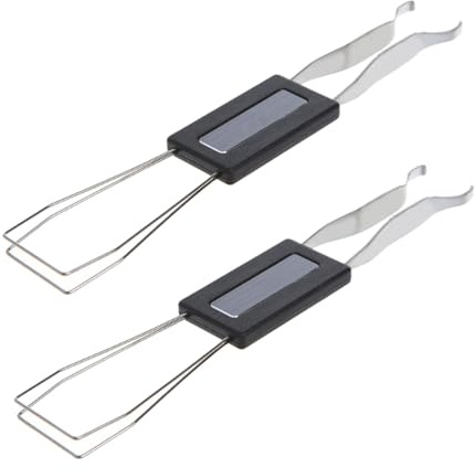 KONTONTY 2 Stück Tastenkappenabzieher aus Metall für Mechanische Tastaturen | Abs und Pvc, Biegsame Drähte, auch Pinzette Nutzbar, für Selbstgemacht und Reinigung
