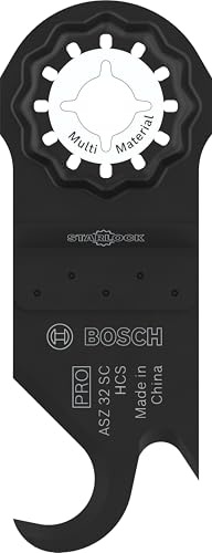 Bosch 1x PRO ASZ 32 SC Blatt für Multifunktionswerkzeuge, 24 x 11 mm | für Dachfilz, Teppich, Breite 24 mm, Professional Zubehör Multifunktionswerkzeug