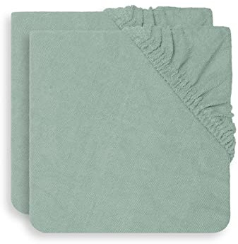 Jollein 2550-503-00095 Wickelunterlage Frottee 50x70cm Aschgrün (2er Pack), grün, 318 g
