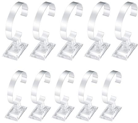 PanBeiQiWEU 10 Stück Uhrenhalter Uhrenständer Halter, transparenter Armbandständer Halter, durchsichtiger Schmuck Vitrinen Ausstellungsständer Rack für den Laden oder den Heimgebrauch