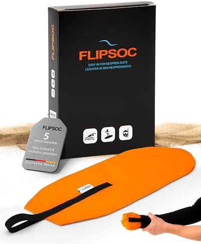 FlipSoc | Neoprenanzug schnell und einfach anziehen | optimal beim Kiten, Triathlon, Schwimmen, Surfen, Tauchen | Anziehhilfe für Deinen Neoprenanzug | hervorragend auch für Damen & Kinder