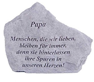 Vidroflor Gedenkstein Papa. aus Steinguss 18 x 14 cm Grabschmuck