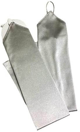 Anevous Satin Fingerlose Lang Handschuhe für Frauen, Opera Handschuhe, Damen Handschuhe Classic, Länge Handschuhe Accessoires für Hochzeit Dinner Partys Fest 1920er Jahre Zubehör,Grau