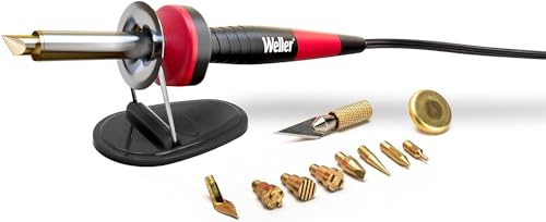 Weller WLIWBK2523C Brandmalkolben | Set für Brandmalerei-Projekt | Pyrographie Brenner-Set | Ideal für Holzbrand, Leder, DIY | 15 Teile