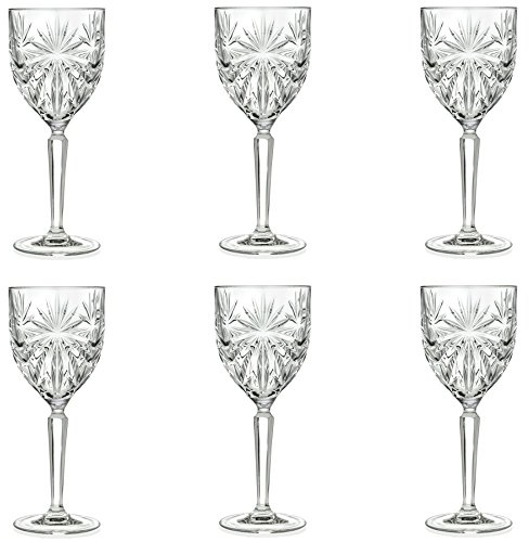 RCR 26325020006 Oasis Kristallweingläser, Set mit 6 Stück Weißweinkelche, spülmaschinenfest Wein-Gläser, Weingläser Set, 230ml Weißweingläser Kristallglas Weißwein Kelche mit gezogenem Stiel