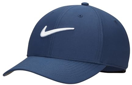 Nike Herren Df Club Baseballkappe, Midnight Navy/Metallic Silver, S-M EU