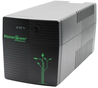 Master Power USV, Unterbrechungsfreie Stromversorgung, UPS 1300 VA, konstante Ausgangsspannung 720 W, 4 Schuko-Steckdosen