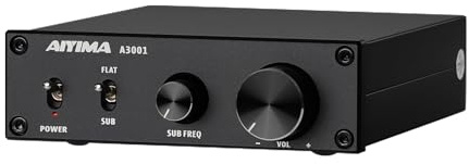 AIYIMA A3001 Mono Subwoofer Verstärker 300W TPA3255 mit Frequenzregelung | Mini-Monoblock-Verstärker FLACHE & SUB-Modi,passive Lautsprecher & aktive Sub-Ausgänge für Heimkino 2.0/2.1/2.2