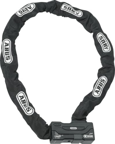 ABUS Schloss-Ketten-Kombi Granit Extreme Plus 59 - Motorradschloss aus 12 mm starker Sechskantkette - ABUS-Sicherheitslevel 20 - 140 cm Kettenlänge