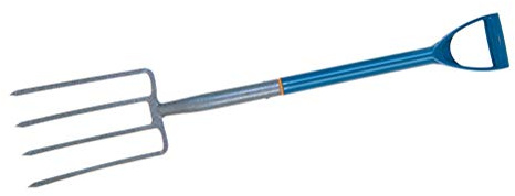Silverline 675067 Gartengabel 950 mm, Blau / Silber