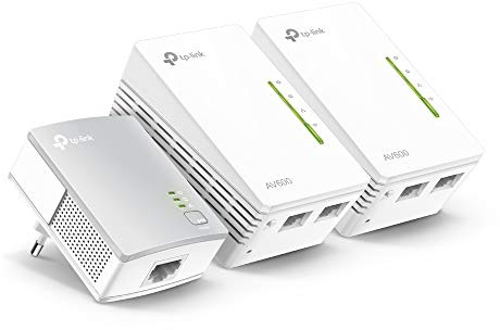 TP-Link WLAN Powerline Adapter Triple Set TL-WPA4220 TKIT (600Mbit/s, WLAN 300Mbit/s, Wi-Fi Clone, Fast-Ethernet-LAN, Plug&Play, Kompatibel mit Allen HomePlug AV/AV2 Powerline Adaptern)