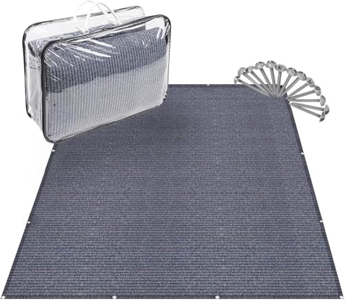 Vorzeltteppich,Camping Teppich,Teppich für Zelt Wohnmobil,Outdoor Vorzeltboden,Zeltteppichinkl inkl 13 Befestigungsnägel,aus HDPE 240 g/㎡,mit ösen Tragetasche,für Wohnmobil und Wohnwagen (250*300CM)