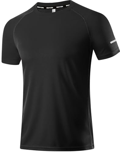 Boyzn 1, 3, 5 or 7er Pack Sport Tshirts Herren Kurzarm T-Shirts Funktionsshirt Laufshirt Schnelltrocknend Atmungsaktive Sport Shirt Sommer Fitnessshirt Trainingsshirt für Running Workout Bodybuilding