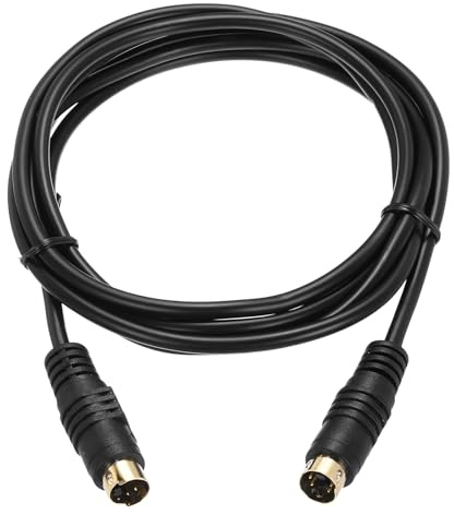 QUARKZMAN S Video Kabel 6ft, Mini DIN 4 Pin S-Video Kabel Stecker auf Stecker vergoldete Anschlüsse Übertragung für TV Receiver Monitor S-VHS VCR DVD