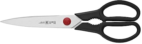 ZWILLING Twin L Vielzweckschere, 23cm, Küchenschere für Rechts- und Linkshänder, Rostfreier Spezialstahl, Schwarz