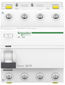 Schneider Electric FI-Schutzschalter Acti9 iID, 4-polig, A9Z21440 | 40A, 30mA, Typ A, Erdschlussschutzzeit unverzögert