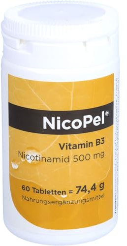 NicoPel Vitamin B3 Nicotinamid 500 mg Nahrungsergänzung Tabletten 74.4 g