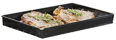 Durandal Grillschale für den Grill und Backofen - Grillmatte für Gasgrill & Holzkohlegrills mit Antihaftbeschichtung - Barbecue Schale Einfache Reinigung - Grill Zubehör - Grillpfannchen - Grillpfanne