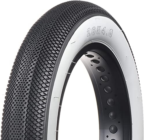 MOHEGIA E-Bike Fat Tire, 66 x 10,2 cm Elektro-Dreirad-Fat-Reifen, Faltperlen-Ersatzreifen, kompatibel mit Urban Mountain oder Dreirad-Fahrrädern/Weißwandig