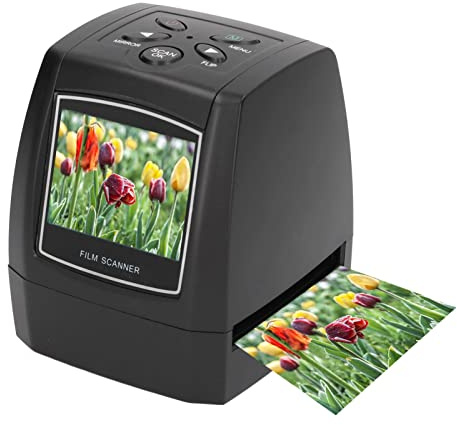 ASHATA Film und Dia Scanner mit 2,36 Zoll Farbbildschirm, Tragbarer USB MSDC Bildbetrachter für Digitale Fotos, 5,0 MP / 10 MP, 1800 DPI / 3600