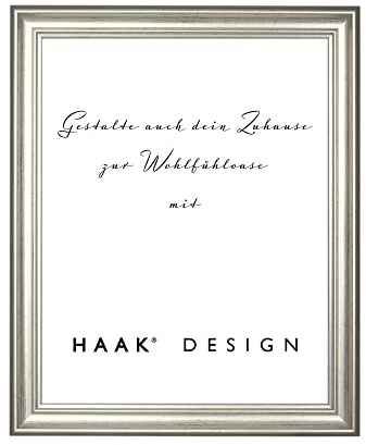 Haak Bilderrahmen Barockrahmen Luna 40x60cm Silber Antik