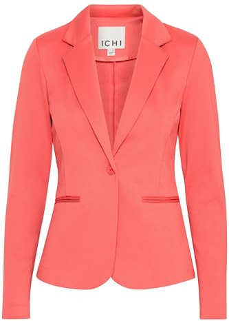 ICHI IHKATE BL Damen Blazer Kurzblazer Jacke EIN-Knopf-Blazer mit Stretch und Reverskragen