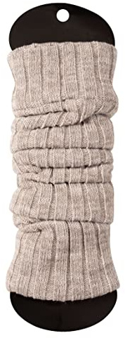 Ateena Stulpen Damen & Mädchen – Beige – warme Beinwärmer aus Wolle, 60 cm lang, dehnbar bis 40/48 cm – ideal für Winter & Alltag