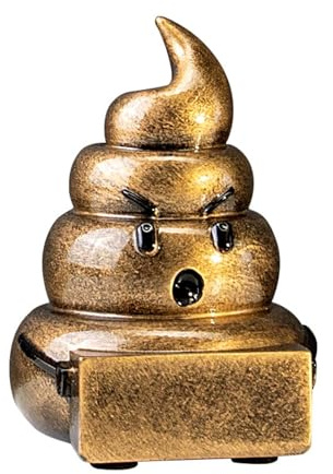 eberin Loser-Pokal mit Emoji-Motiv, Bronze, 9,5 cm, mit Wunschgravur
