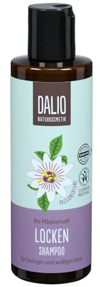 DALIO Locken Shampoo – milde Reinigung für Locken und Wellen, spendet Feuchtigkeit, mit Bio Passionsblume, Leinsamen und Chiasamen, vegan, 200 ml