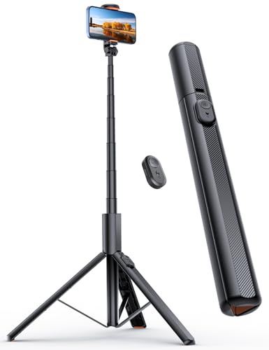 ANXRE Handy Stativ für Phone Kamera, NT79 180cm Kompakt Foto Videokits Stabil Selfie Stick Handystativhalter mit Fernbedienung Kompatibel mit Smartphone Kamera Gopro