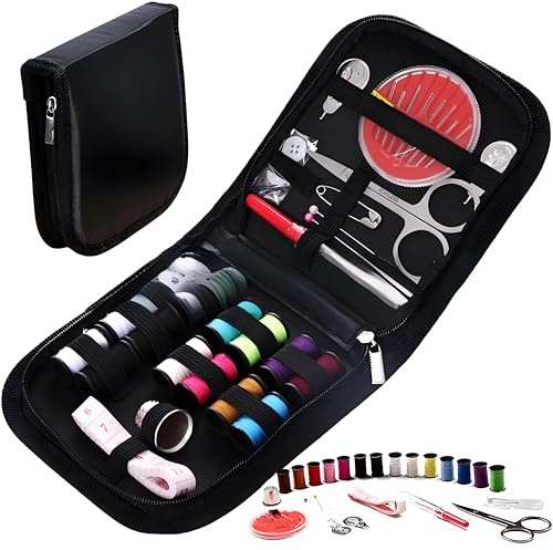 Reise-Nähset,Nähset Grundausstattung,Sewing Kit,enthält Nähgarn, Nadeln, Schere,nähzubehör,Knöpfe usw,Sewing Kit für Erwachsene, Anfänger, Familien, Reisen und Notfälle