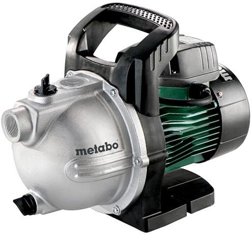 metabo Gartenpumpe P 4000 G – 600964000 – Bewässerungspumpe mit 4000 l/h Fördermenge – Ideal für 1-3 Regner – 1100 W, 4,6 bar, 46 m Förderhöhe