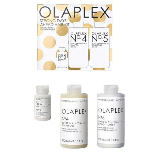 Olaplex Strong Days Ahead Haarpflegeset No 3, 4, 5, Spendet Feuchtigkeit, Macht Weich Und Stärkt, Sorgt Für Sichtbar Gesundes Haar, Für Alle Haartypen Und Texturen