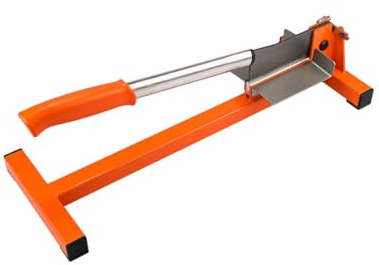 Original LÖWE Profi Hebelschneider 50.130 mit 45° und 90° Anschlägen - scharfes Schneidewerkzeug ideal zum Bodenlegen für Schnitte an Leisten und Profilen aus Holz Kunststoff Gummi PVC