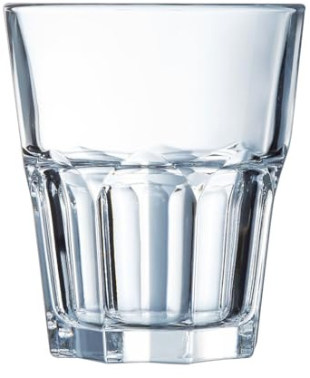 Arcoroc - Granity Collection - 6 niedrige Gläser 27 cl aus gehärtetem Glas, stapelbar -Berufsgebrauch -Extrem widerstandsfähig