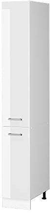 Vicco Apothekerschrank R-Line, Medizinschrank für die Küche, Weiß Hochglanz/Weiß, 30 cm