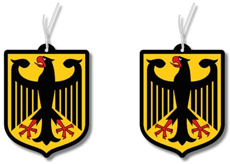 2x Duftbaum Mit Bundesadler Motiv, Lustig Duftspender, Auto Tuning, Lufterfrischer, Duftanhänger Set, Deutsches Reich, Deutschland