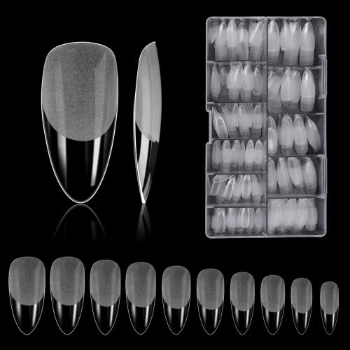 Nageltips, 500 Stück Falsche Nagel Acryl Künstlich Nagelspitzen mit Aufbewahrungskoffer für Nagelstudios und Diy Nail Art Zu Hause 10 Größen