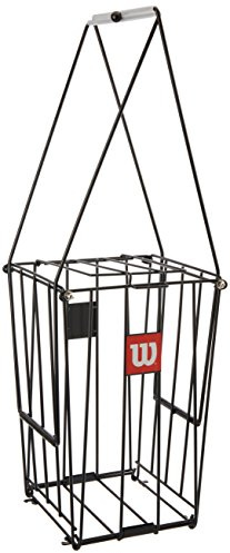 Wilson Ballsammelkorb, Ball Pick Up, Für bis zu 75 Tennisbälle, Stahl, Schwarz, WRZ323700